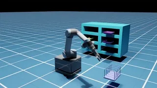 NeuralSVCD demos: dish manipulation, two-arm manipulation of interlocking objects, and motion planning in a mining scene